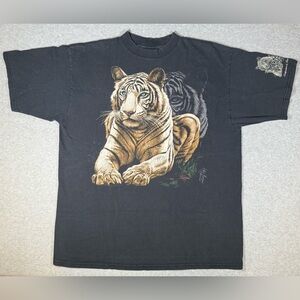 Vintage Busch Gardens White Tiger T Shirt US Size XL